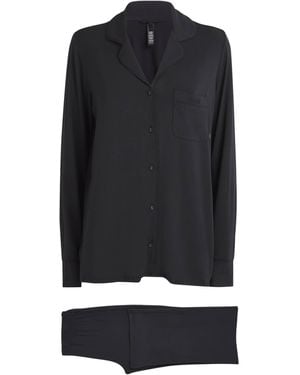 Skims Sleep Long-Sleeve Pyjama Set - Black