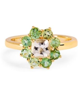 Jennifer Meyer And Tourmaline Flower Ring - Metallic