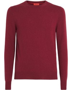 Isaia Cashmere Crew-Neck Sweater - Red