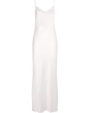 Torlowei Silk Lace-Trim Maxi Slip Dress - White
