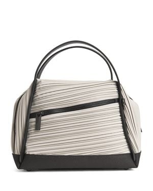 Pleats Please Issey Miyake Bias Pleats Top-Handle Bag - Metallic