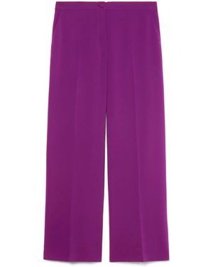 Marina Rinaldi Wide-Leg Afosi Trousers - Purple