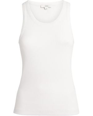 Vince Ribbed Tank Top - White