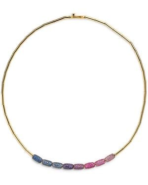 Emily P. Wheeler And Sapphire Barrel Necklace - Metallic