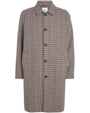 Wax London Houndstooth Overcoat - Multicolor