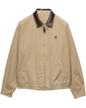 Prada Cotton Bomber Jacket - Natural
