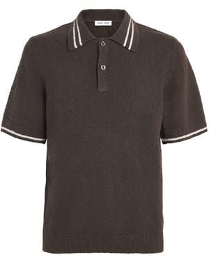 Samsøe & Samsøe Bouclé Sapedro Polo Shirt - Black