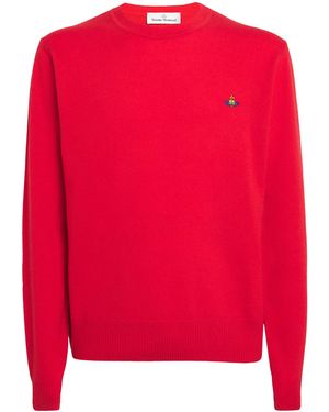 Vivienne Westwood Merino Wool-Cashmere Orb Alex Sweater - Red