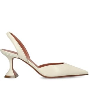 AMINA MUADDI Leather Holli Slingback Court Shoes 70 - Metallic
