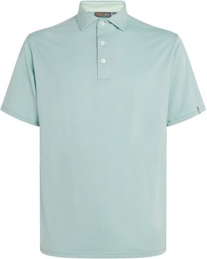Kjus Stripe Soren Golf Polo Shirt - Blue