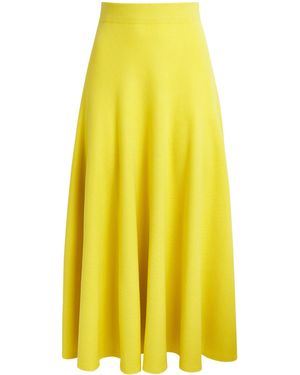 Gabriela Hearst Wool Cairan Maxi Skirt - Yellow