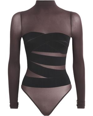 Wolford Infinite Wrap String Bodysuit - Black