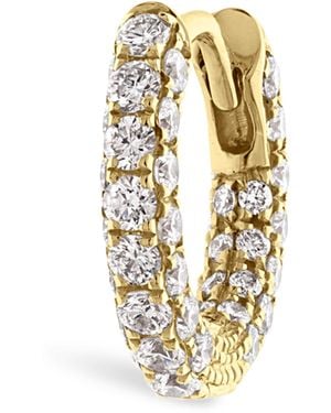 Maria Tash Diamond Five Row Pavé Single Hoop Earring - Metallic