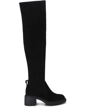 Kurt Geiger Suede Clarence Over-The-Knee Boots - Black