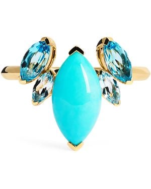 Emily P. Wheeler Topaz And Batik Ring - Blue