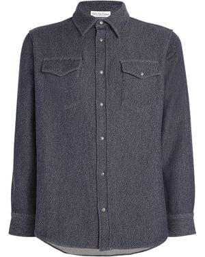 God's True Cashmere Cashmere Denim Overshirt - Blue