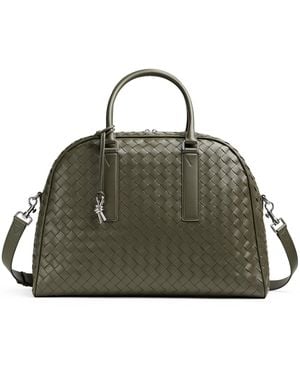 Bottega Veneta Leather Intrecciato Getaway 24 Ore Travel Bag - Green