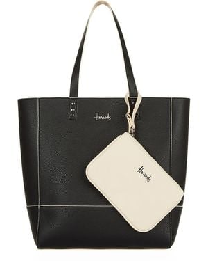 Harrods Fern Black/cream Tote Bag