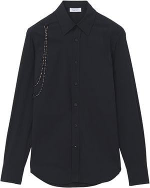 McQueen Chain-Embellished Shirt - Blue