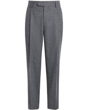 Gabriela Hearst Wool-Cashmere Arthur Trousers - Grey