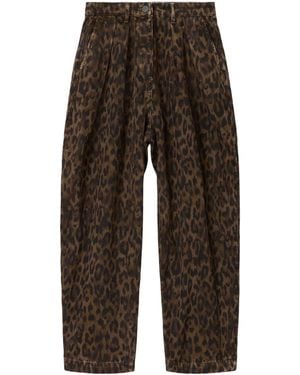 AllSaints Becca High-Rise Barrel-Leg Jeans - Brown