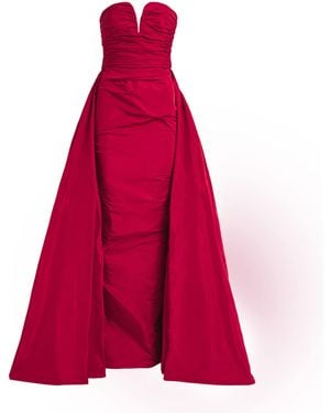 Zuhair Murad Overskirt-Detail Gown - Red