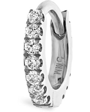 Maria Tash Diamond Eternity Single Hoop Earring - White