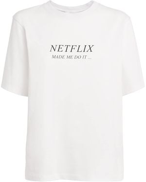 Victoria Beckham Organic Cotton Slogan T-Shirt - White
