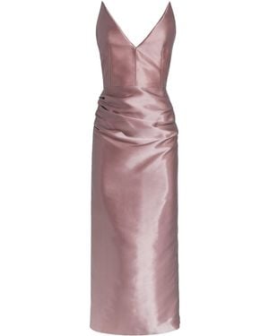 Maticevski Satin Saucy Minx Midi Dress - Purple
