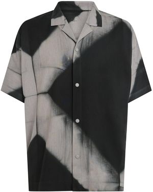IM MEN Itajime Print Shirt - Black