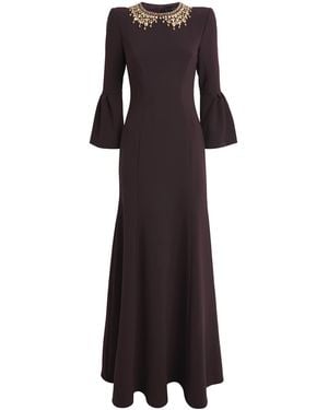 Jenny Packham Embellished Pueblo Maxi Dress - Black