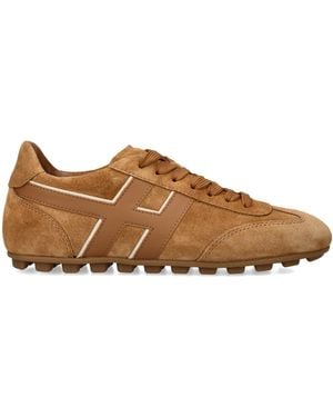 Hogan Suede Allacciato Sneakers - Brown