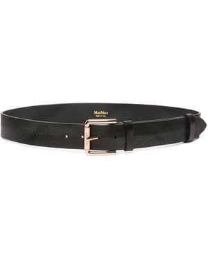 Max Mara Leather Belt - Black