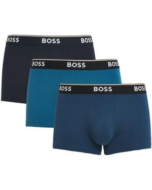 BOSS Cotton-Stretch Power Trunks - Blue