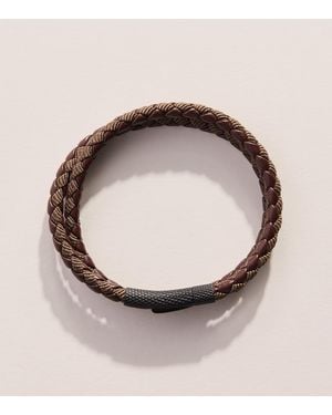 Tateossian Leather Chelsea Bracelet - Brown