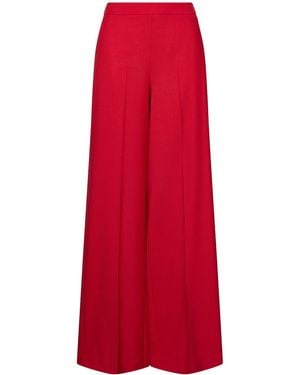 Marella High-Rise Wide-Leg Pants - Red
