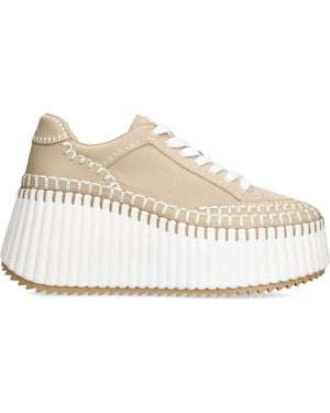 Chloé Nama Runner Platform Trainers - Natural
