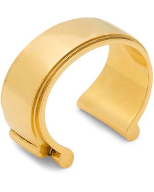 Saint Laurent Scroll Open Cuff Bracelet - Metallic