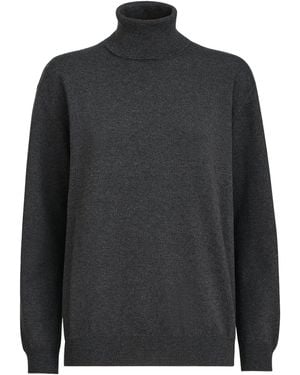 Brunello Cucinelli Cashmere Monili-Detail Rollneck Jumper - Black