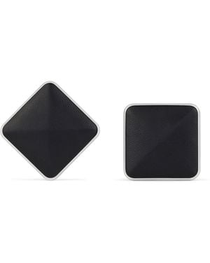 Givenchy Leather Asymmetric Earrings - Black