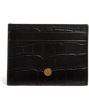 Harrods Croc-Embossed Leather Card Holder - Black