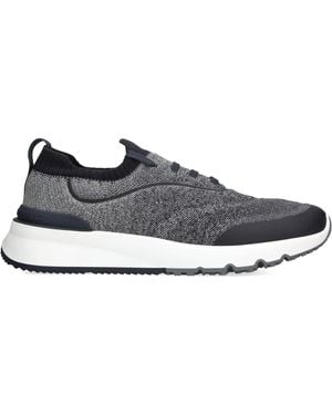 Brunello Cucinelli Sportiv Knitted Sneakers - White