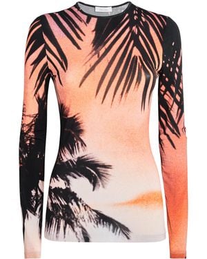 Rabanne Long-Sleeve Thunderstorm T-Shirt - Pink