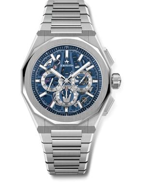 Zenith Stainless Steel Defy Skyline Skeleton Watch - Black