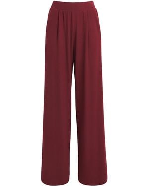 Leset Lauren Wide-Leg Lounge Trousers - Red