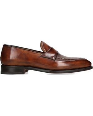 Bontoni Leather Miracolo Loafers - Brown