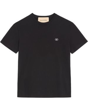 Valentino Cotton Vlogo T-Shirt - Black