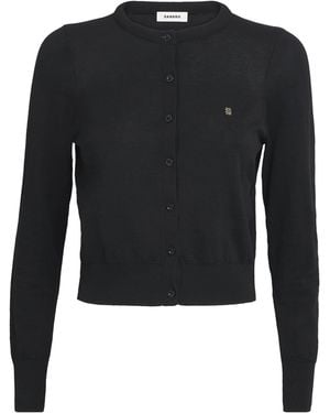 Sandro Cotton-Blend Cardigan - Black