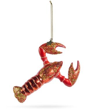 Harrods Glass Lobster Tree Decoration - Red