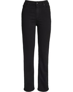 PAIGE Cindy High-Rise Straight Jeans - Black